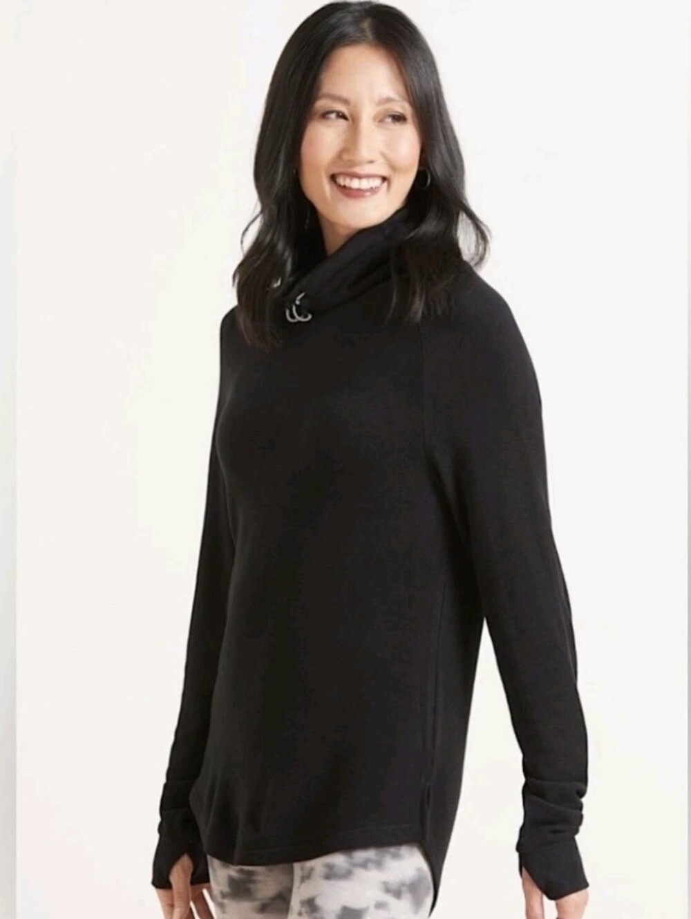 Varley Adkisson Pullover Funnel Neck Toggle Top Black Athleisure Size XS